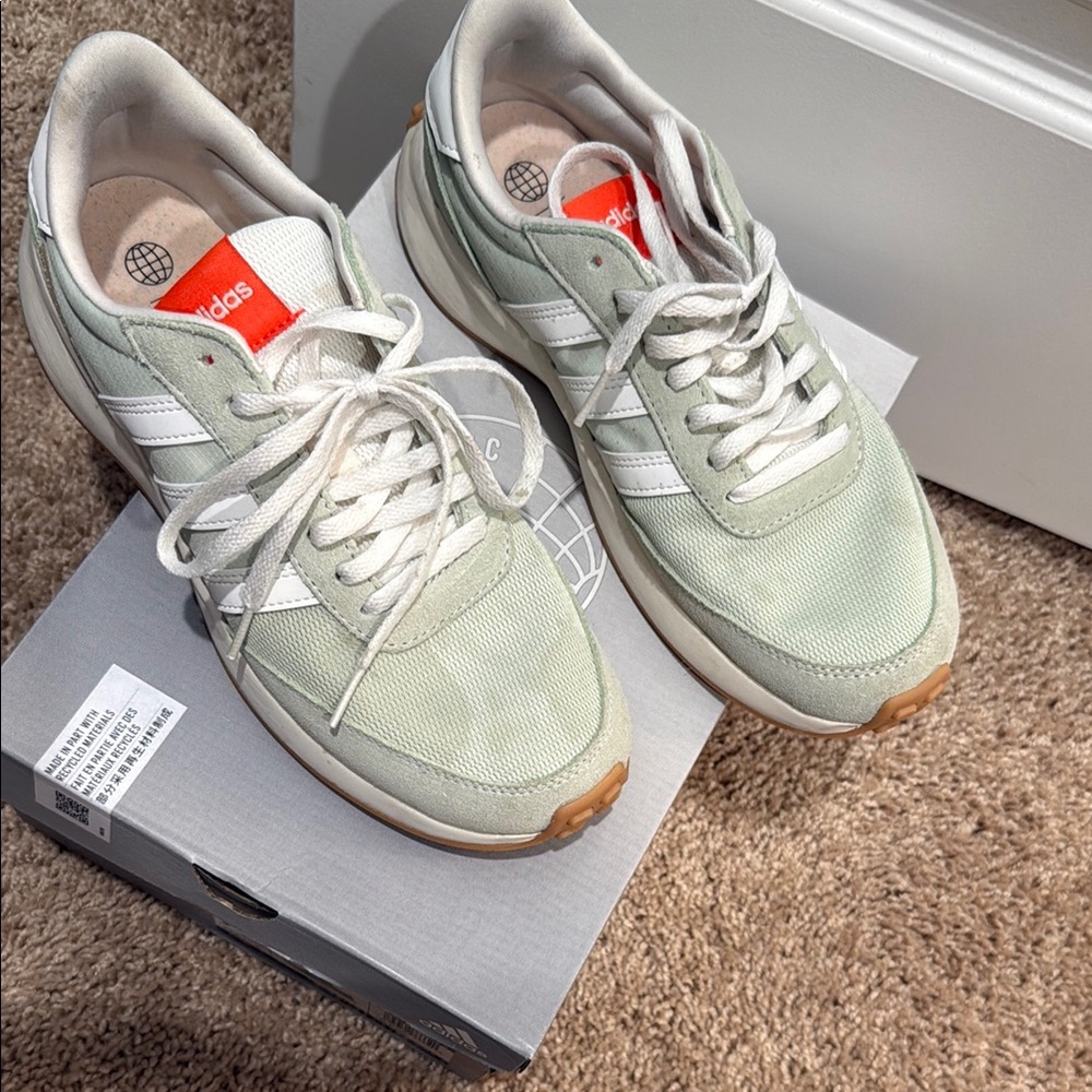 Adidas Light Green Running Shoes